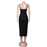 Strappy Sleeveless Midi Mesh Bandage Dress PZC1908 Aosig