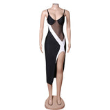 Strappy Sleeveless Midi Mesh Bandage Dress PZC1908 Aosig