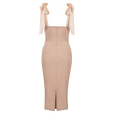 Strappy Sleeveless Midi Striped Bandage Dress HB77230 Aosig