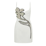 Strappy Sleeveless Mini Rhinestone Bandage Dress Aosig