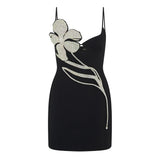 Strappy Sleeveless Mini Rhinestone Bandage Dress Aosig