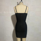 Strappy Sleeveless Mini Rhinestone Bandage Dress Aosig