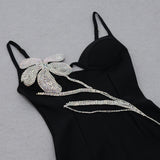 Strappy Sleeveless Mini Rhinestone Bandage Dress HB79600 Aosig