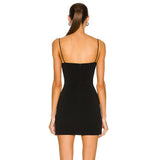 Strappy Sleeveless Mini Rhinestone Bandage Dress HB79600 Aosig