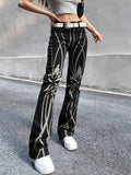 Street Contrast Color Casual Pull Up Pants Aosig