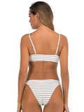 Striped Bikini Swimsuit Aosig