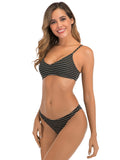 Striped Bikini Swimsuit Aosig