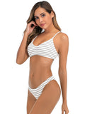 Striped Bikini Swimsuit Aosig