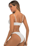 Striped Bikini Swimsuit Aosig