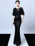 Tassel Beaded banquet evening dress Aosig