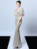 Tassel Beaded banquet evening dress Aosig