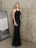 Tassel Beaded elegant evening dress Aosig