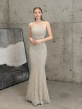 Tassel Beaded elegant evening dress Aosig