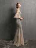 Tassel Beaded elegant evening dress Aosig