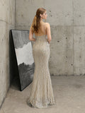 Tassel Beaded elegant evening dress Aosig