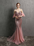 Tassel Beaded elegant evening dress Aosig