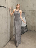 Tassel Beaded elegant evening dress Aosig