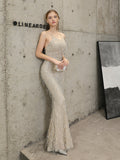 Tassel Beaded elegant evening dress Aosig