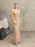 Tassel Beaded elegant evening dress Aosig