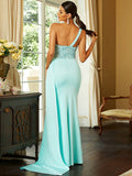 Temperament And  Sequins Backless Banquet Evening Dress Aosig