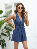 Temperament Lace-up One-piece Shorts Aosig