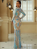 Temperament Slim Sequins Small Trailing Evening Dress Aosig