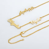 Three Names Concatenated Customized Necklace Aosig