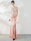 Trailing sexy slim evening dress Aosig