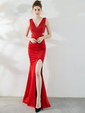 Trailing sexy slim evening dress Aosig