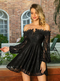 Tube Top Lace Embroidered Homecoming Dress Aosig