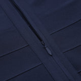 V Neck Short Sleeve Plain Midi Bandage Dress HB78730 Aosig