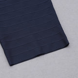 V Neck Short Sleeve Plain Midi Bandage Dress HB78730 Aosig