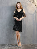 V-neck short evening dress Aosig