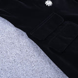 Velvet Fall&Winter Crystal Buckle Suit Aosig