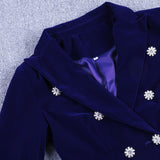 Velvet Fall&Winter Crystal Buckle Suit Aosig