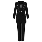 Velvet Fall&Winter Crystal Buckle Suit Aosig