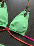 Neckholder-Bikini-Set, schlicht, zweiteilig