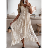 Elegant Lace Tassel Sling Dress