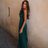 Bandeau Feather Green Dress