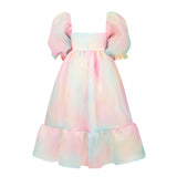 Puff Sleeves Ruffle Fresh Sweet Dress