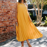 One Shoulder Solid Color Hem Maxi Dress