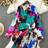 Casual Printed Two Piece Shirt and Pants Sets Flaxmaker