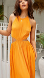 Cutout Solid Color Dress