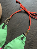 Neckholder-Bikini-Set, schlicht, zweiteilig