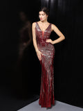 long  illusion Sequin party evening dress Aosig