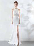 long style Halter evening dress Aosig