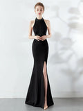 long style Halter evening dress Aosig