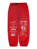 Red Print Ski Pants