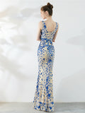 slim long evening dress Aosig